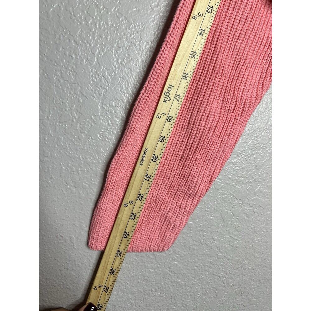 Talbots Pima Cotton Crochet Knit Pink Crewneck Sweater Size 2XP Spring Colorful - Picture 6 of 7